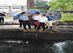 湖南省煤炭管理局李联山局长一行检查利民煤矿矿井水处理工程